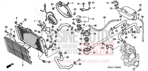 RADIATEUR CB500S2 de 2002